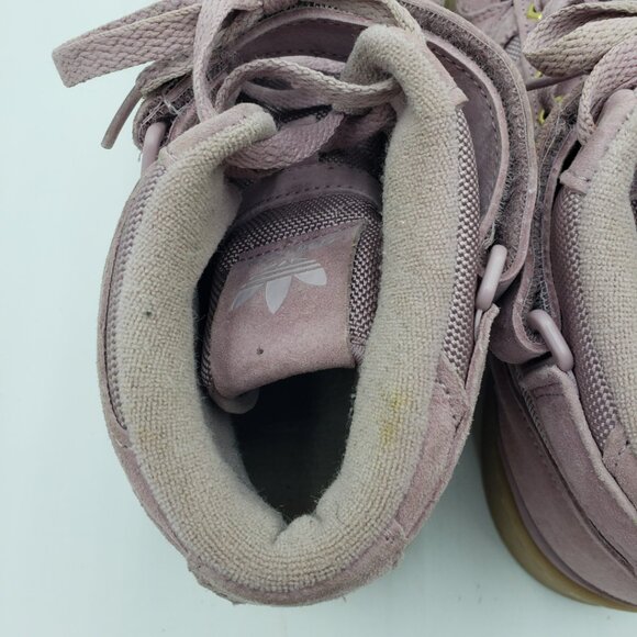 Adidas Forum Mid Adventure Pack Sneakers 10 Womens Hi Tops Pink - Picture 9 of 11